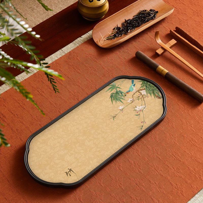 New Chinese Style Water-Absorb - Bamboo Tea Tray のレビューと価格